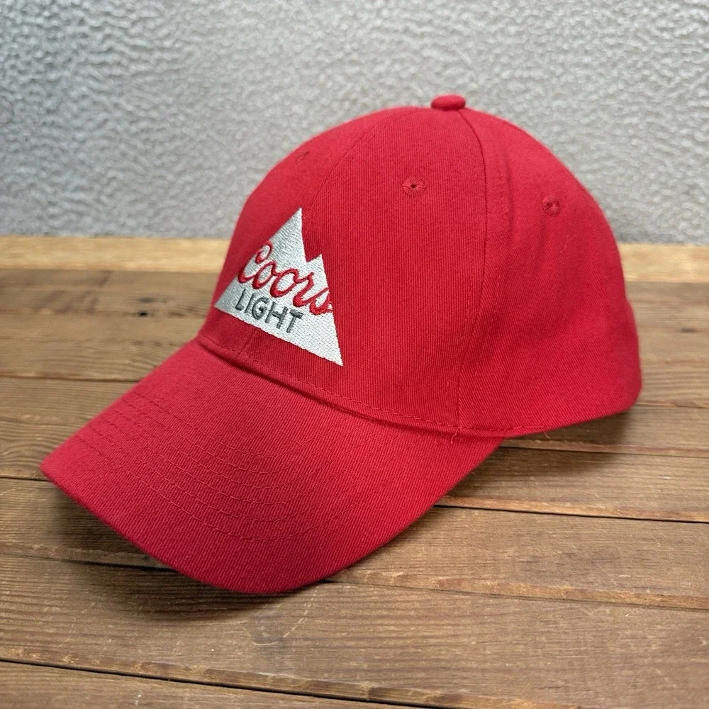 Coors Light Beer Hat Adult‎ Red Snapback Cap Outdoors Tailgate Party Camping